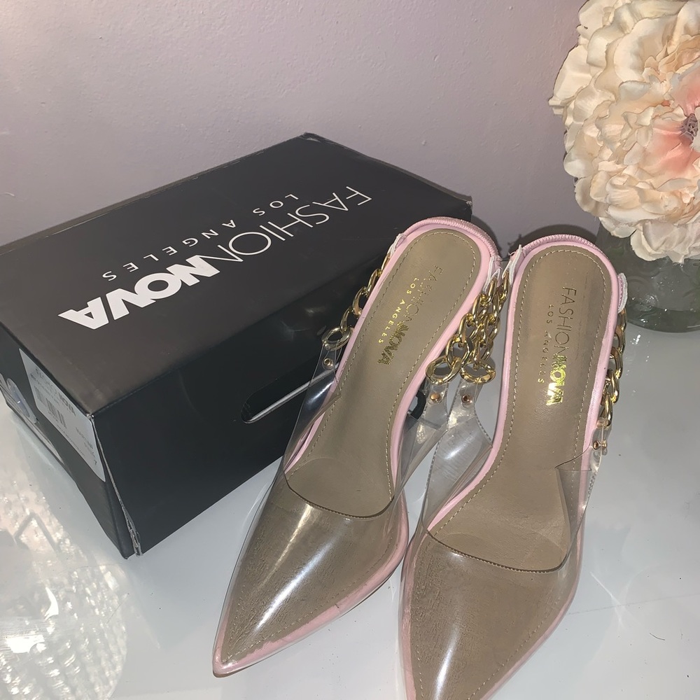 Fashion Nova Herl Pink and Clear